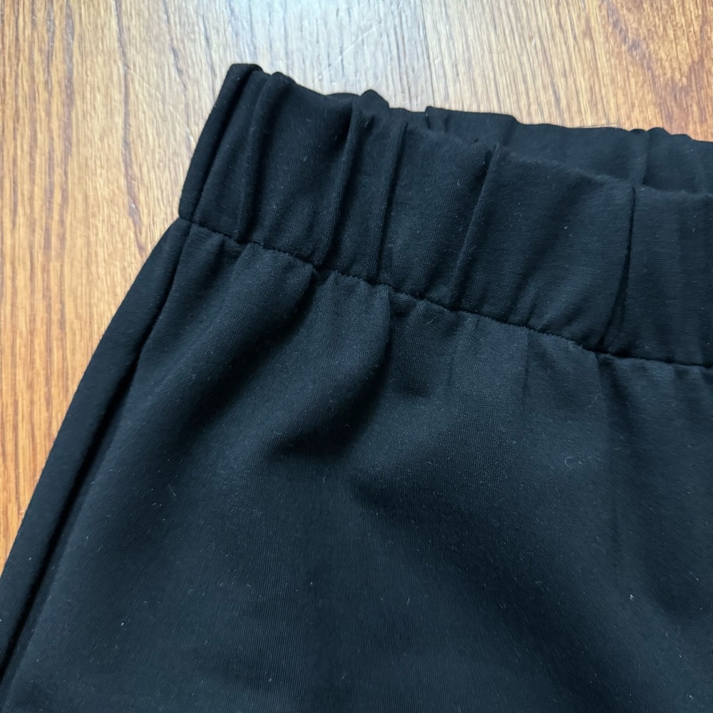 Planet by Lauren G wide leg crop pants with elastic waist in black size 1 - Picture 3 of 12